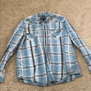 American Eagle Plaid Button Down Shirt